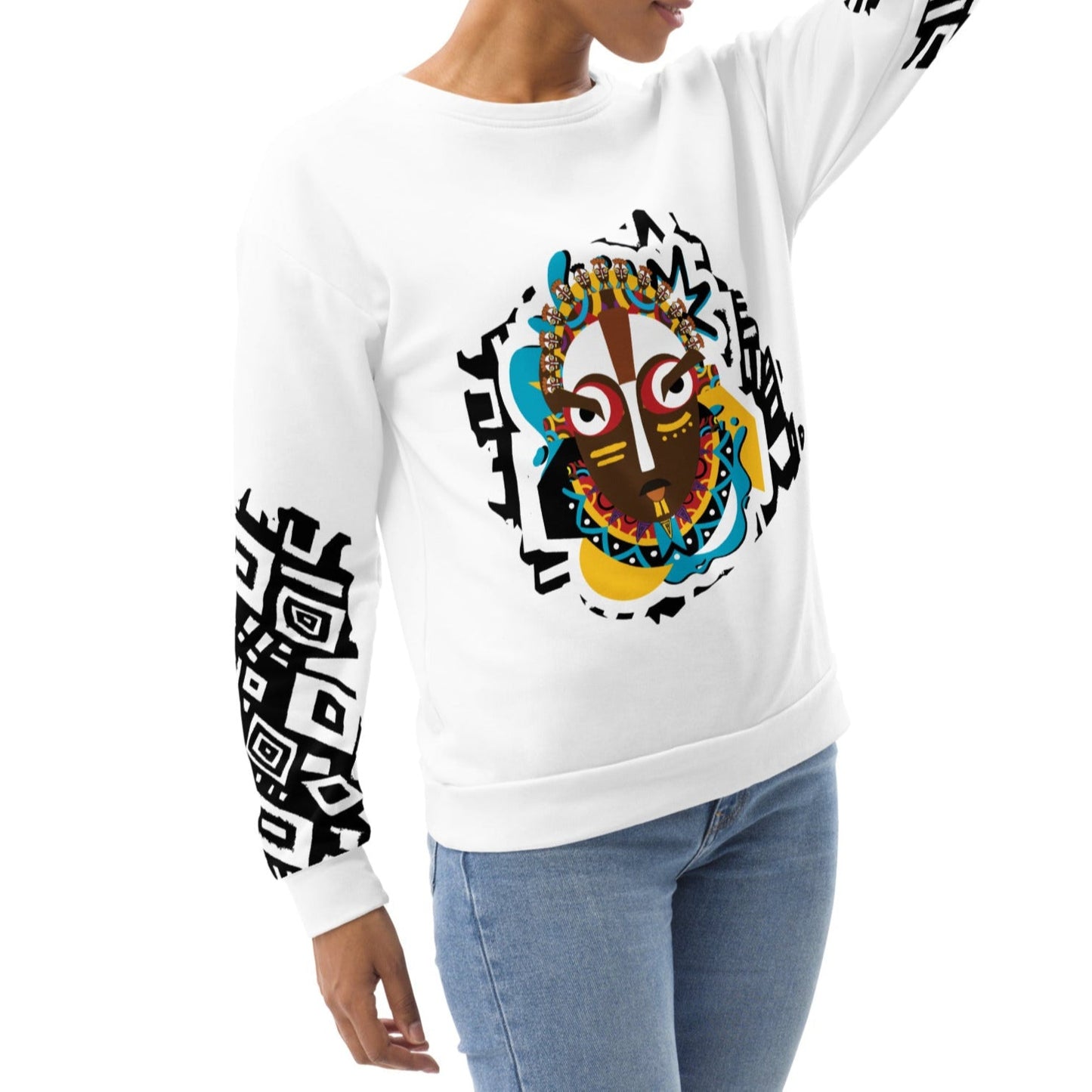 Iyoba All-Over Print Sweatshirt