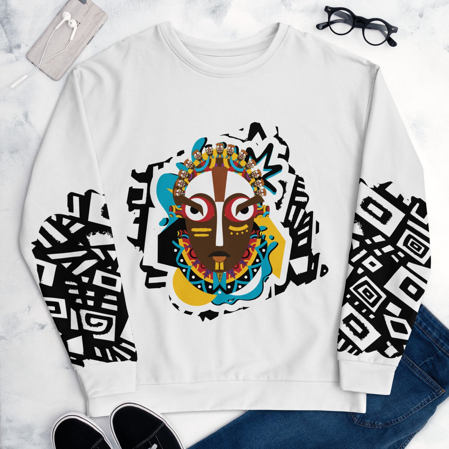 Iyoba All-Over Print Sweatshirt
