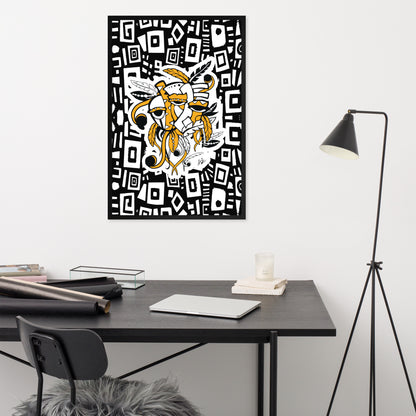 Nema Mask Framed Digital Painting